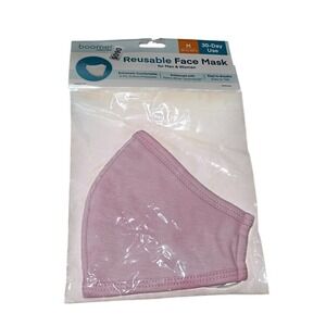 Boomer Naturals Reusable Mask Pink 3-Ply Cotton Nano-Silver Size M Unisex 605